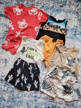 12 Month  4-Pack Summer Tank & Short Sets